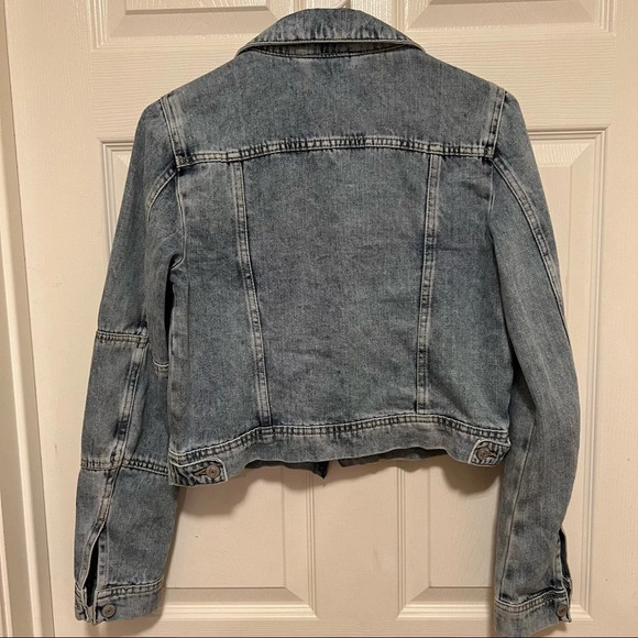 Free People Rumors Cropped Jean Jacket XS - Picture 12 of 16